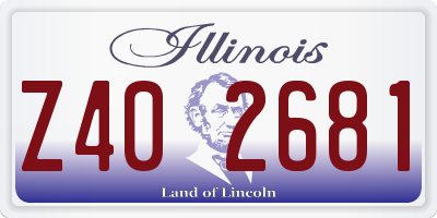 IL license plate Z402681