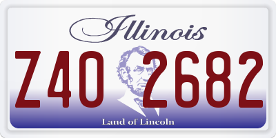 IL license plate Z402682