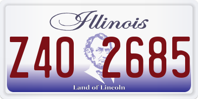 IL license plate Z402685