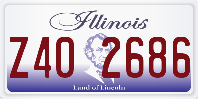 IL license plate Z402686