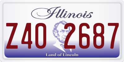 IL license plate Z402687