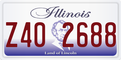 IL license plate Z402688