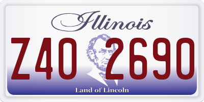 IL license plate Z402690