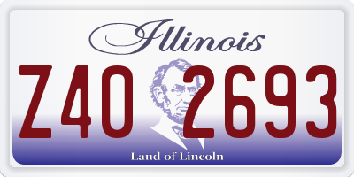 IL license plate Z402693