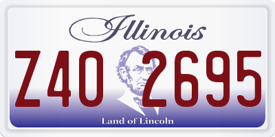 IL license plate Z402695