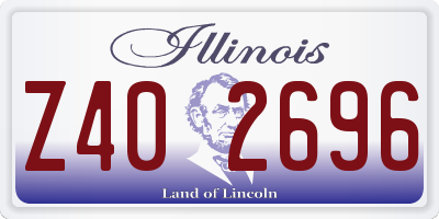 IL license plate Z402696