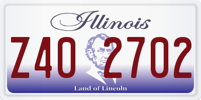 IL license plate Z402702