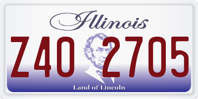IL license plate Z402705