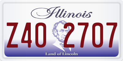 IL license plate Z402707