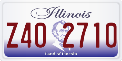 IL license plate Z402710