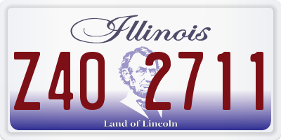 IL license plate Z402711