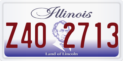 IL license plate Z402713