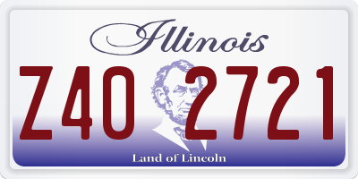 IL license plate Z402721