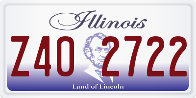 IL license plate Z402722