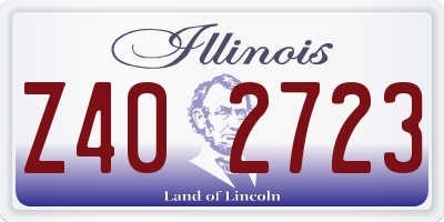 IL license plate Z402723