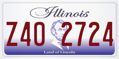 IL license plate Z402724