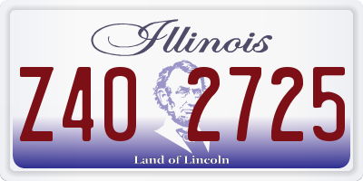 IL license plate Z402725