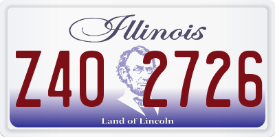 IL license plate Z402726
