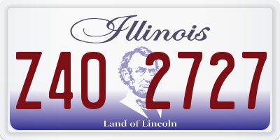 IL license plate Z402727
