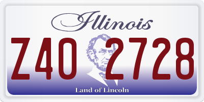IL license plate Z402728