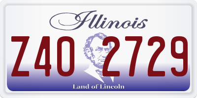 IL license plate Z402729