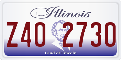 IL license plate Z402730