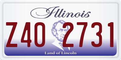 IL license plate Z402731