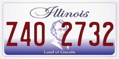 IL license plate Z402732