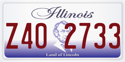 IL license plate Z402733