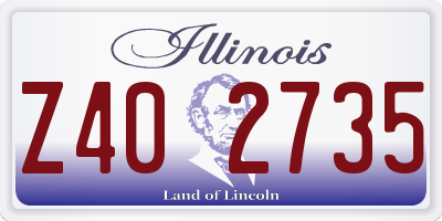 IL license plate Z402735
