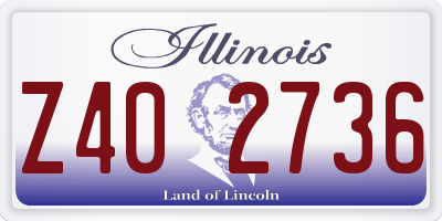 IL license plate Z402736