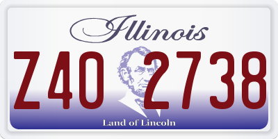IL license plate Z402738