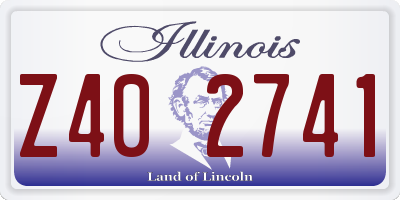 IL license plate Z402741