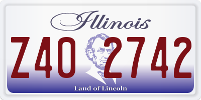 IL license plate Z402742