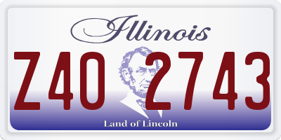 IL license plate Z402743