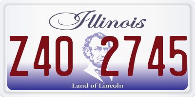 IL license plate Z402745