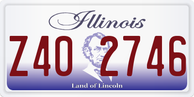 IL license plate Z402746