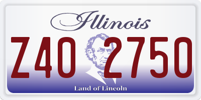 IL license plate Z402750