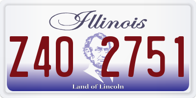 IL license plate Z402751