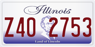 IL license plate Z402753