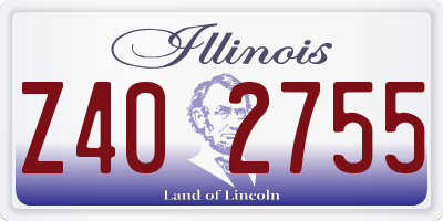 IL license plate Z402755