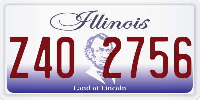 IL license plate Z402756