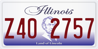 IL license plate Z402757