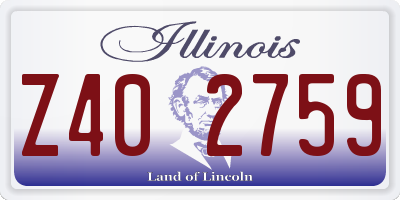 IL license plate Z402759
