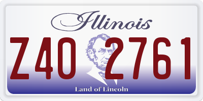 IL license plate Z402761