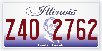IL license plate Z402762