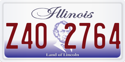 IL license plate Z402764