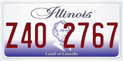 IL license plate Z402767