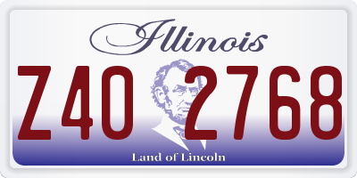 IL license plate Z402768
