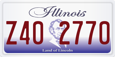 IL license plate Z402770